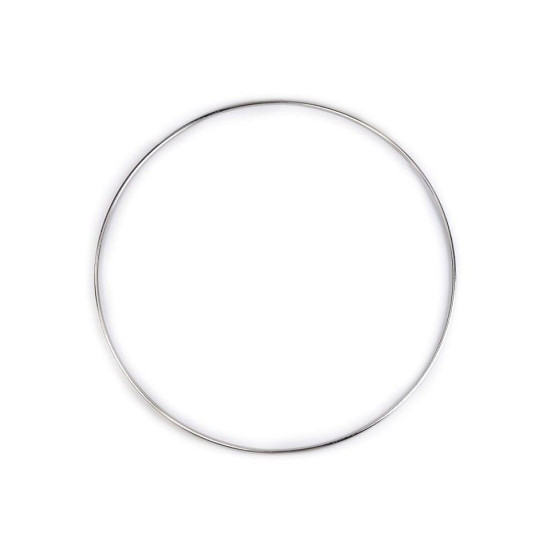 Kółko / obręcz metalowa ø25,5 cm - Nikiel (3 Sztuki) Kółko / obręcz metalowa ø25,5 cm - Nikiel (3 Sztuki)