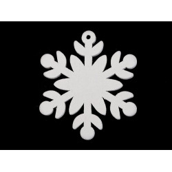 Dekoracje świąteczne śnieżynka, gwiazda, choinka, dzwonek, konik, renifer  do zawieszenia / do przyklejenia - White (72 Sztuki)