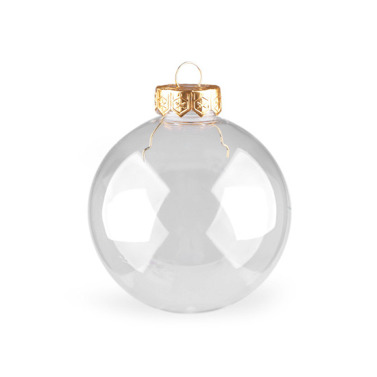 Baňka k dozdobení ø8 cm - Transparent (2 Kusy)