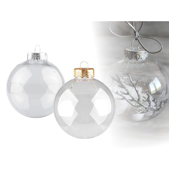 Baňka k dozdobení ø8 cm - Transparent (2 Kusy)