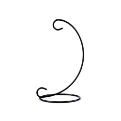 Metal stand for glass aerium / ornaments 22 cm - Black (1 Piece)