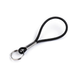 Cordon élastique avec anneau de saut, longueur 65 mm - Noir (100 Pièces)