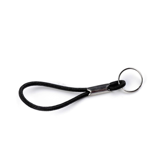 Cordon élastique avec anneau de saut, longueur 65 mm - Noir (100 Pièces) Cordon élastique avec anneau de saut, longueur 65 mm - Noir (100 Pièces)