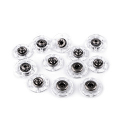 Zatrzaski przezroczyste ø 18; 20; 25 mm - Transparent (30 Pary)