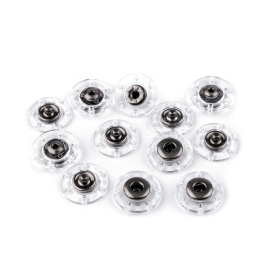 Designové patentky / druky ø 18; 20; 25 mm - Transparent (6 Páry) Designové patentky / druky ø 18; 20; 25 mm - Transparent (6 Páry)