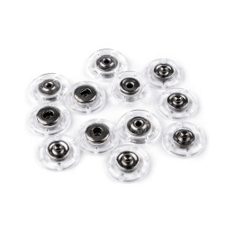 Zatrzaski przezroczyste ø 18; 20; 25 mm - Transparent (30 Pary)