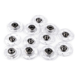 Zatrzaski przezroczyste ø 18; 20; 25 mm - Transparent (30 Pary)