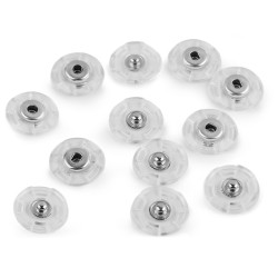 Zatrzaski przezroczyste ø 18; 20; 25 mm - Transparent (30 Pary)