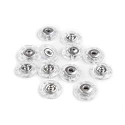 Zatrzaski przezroczyste ø 18; 20; 25 mm - Transparent (30 Pary)
