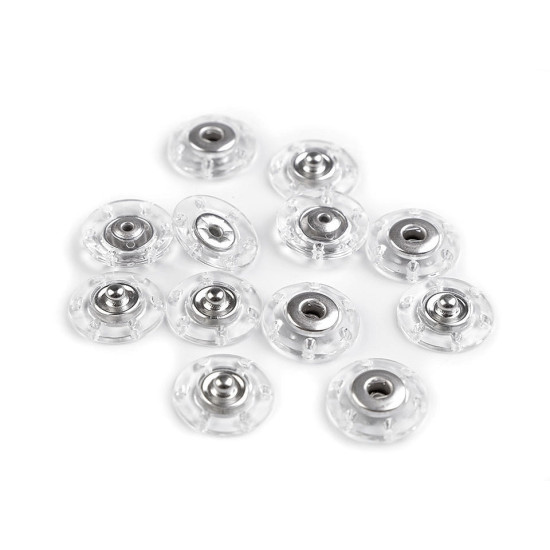 Designové patentky / druky ø 18; 20; 25 mm - Transparent (6 Páry) Designové patentky / druky ø 18; 20; 25 mm - Transparent (6 Páry)