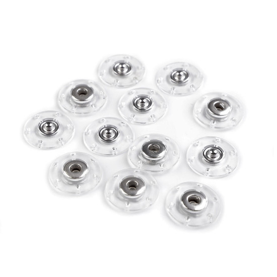 Designové patentky / druky ø 18; 20; 25 mm - Transparent (6 Páry) Designové patentky / druky ø 18; 20; 25 mm - Transparent (6 Páry)