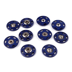 Sew on plastic press snap fastener ø25 mm - Paris blue (5 Pairs)