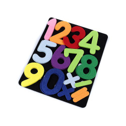 Cifre/lettere in feltro - Multicolore (1 Bustina)
