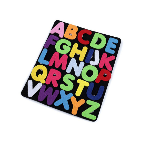 Chiffres/lettres en feutre - Multicolore (4 Sachets)
