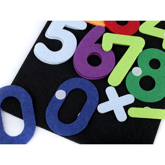 Chiffres/lettres en feutre - Multicolore (4 Sachets)