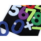 Chiffres/lettres en feutre - Multicolore (4 Sachets)