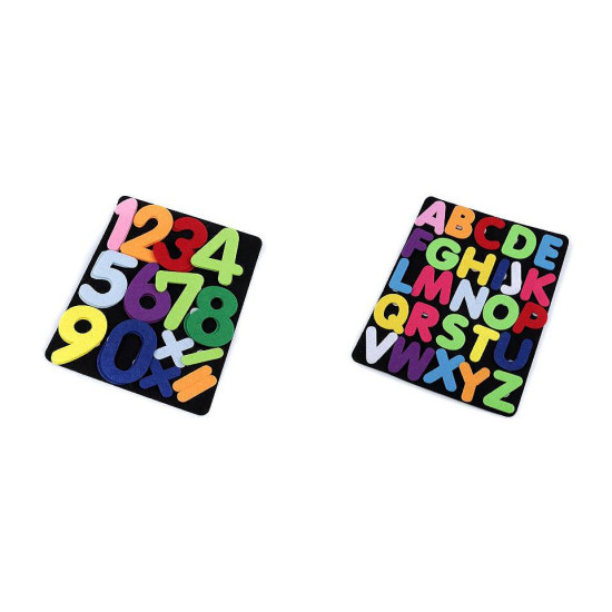 Chiffres/lettres en feutre - Multicolore (4 Sachets)
