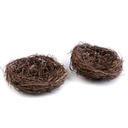Wicker nest ø8 cm - Brown (10 Pieces)