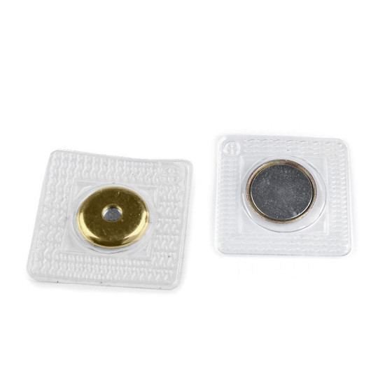 Hidden magnetic fastening / snaps to sew ø15 mm - Transparent (1 Pair) Hidden magnetic fastening / snaps to sew ø15 mm - Transparent (1 Pair)