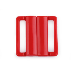 Zapięcie do stroju kąpielowego szerokość 25 mm plastikowe - Czerwony (100 Pary)