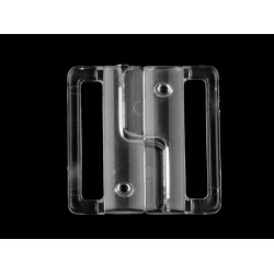 Zapięcie do stroju kąpielowego szerokość 25 mm plastikowe - Transparent (100 Pary)