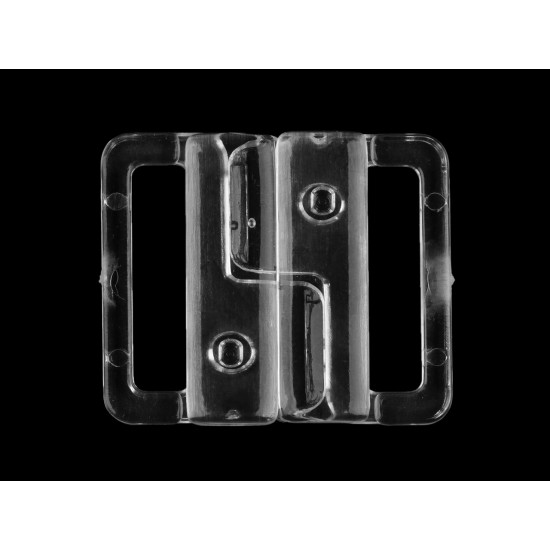 Fermaglio per bikini, in plastica, larghezza: 20 mm - Trasparente (20 Paia) Fermaglio per bikini, in plastica, larghezza: 20 mm - Trasparente (20 Paia)