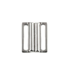 Metal bikini clasp width 20 mm - Nickel (10 Pairs)