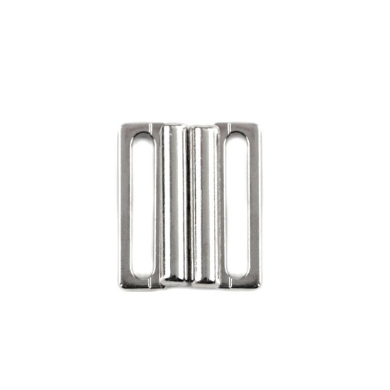 Fermaglio per bikini, in metallo, larghezza: 20 mm - Nichel (10 Paia) Fermaglio per bikini, in metallo, larghezza: 20 mm - Nichel (10 Paia)