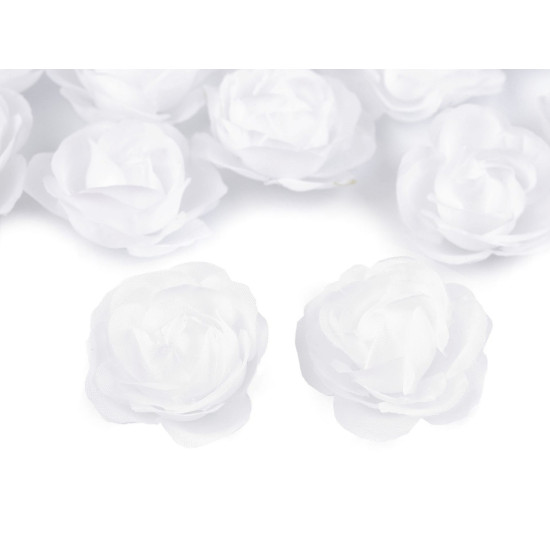 Kwiatek tekstylny róża ø3,5 cm - Niebieskoszary (80 Sztuki) Kwiatek tekstylny róża ø3,5 cm - Niebieskoszary (80 Sztuki)