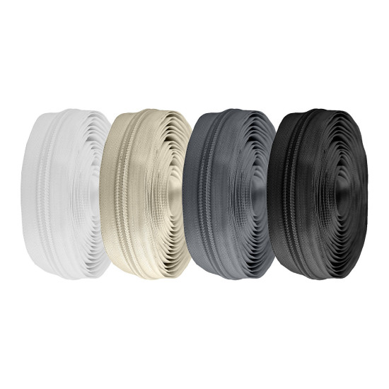 Continuous nylon zipper no 10 - Grey (1 Meter)