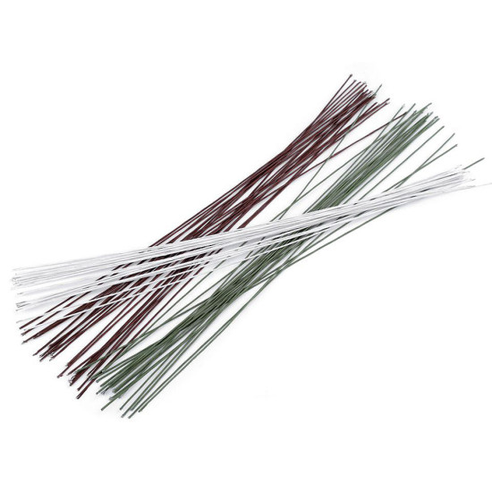 Drut florystyczny ø2 mm, długość 40 cm - Zielony (60 Sztuki) Drut florystyczny ø2 mm, długość 40 cm - Zielony (60 Sztuki)