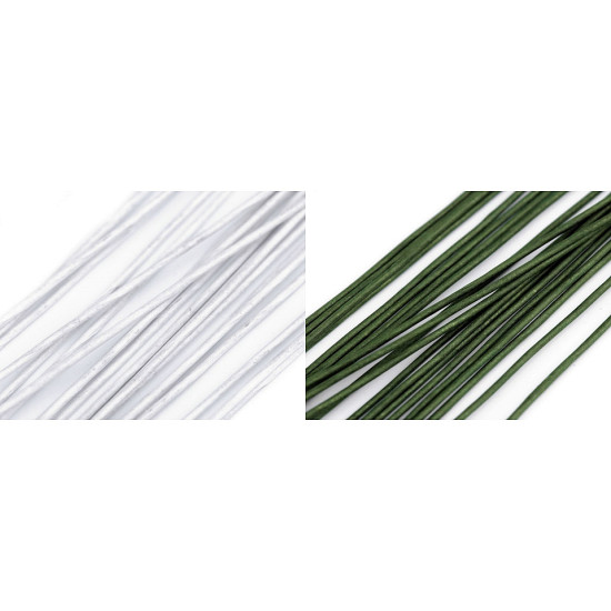 Drut florystyczny ø2 mm, długość 40 cm - Zielony (60 Sztuki) Drut florystyczny ø2 mm, długość 40 cm - Zielony (60 Sztuki)