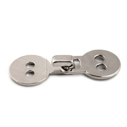 Garment metal fastening - washable - Nickel (10 Pairs)