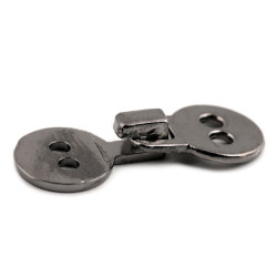 Garment metal fastening - washable - Black nickel (10 Pairs)