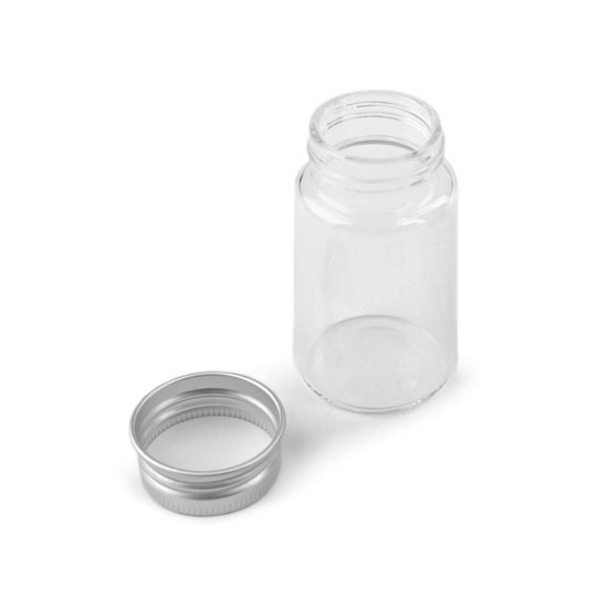 Słoiczek szklany z zakrętką 37x70 mm - Transparent (99 Fiolki) Słoiczek szklany z zakrętką 37x70 mm - Transparent (99 Fiolki)