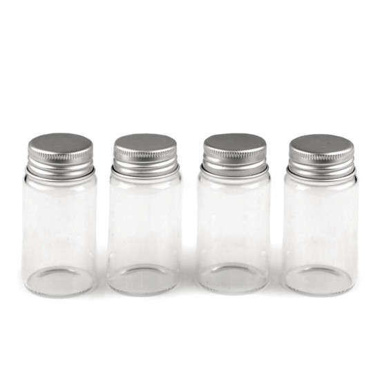 Słoiczek szklany z zakrętką 37x70 mm - Transparent (99 Fiolki) Słoiczek szklany z zakrętką 37x70 mm - Transparent (99 Fiolki)