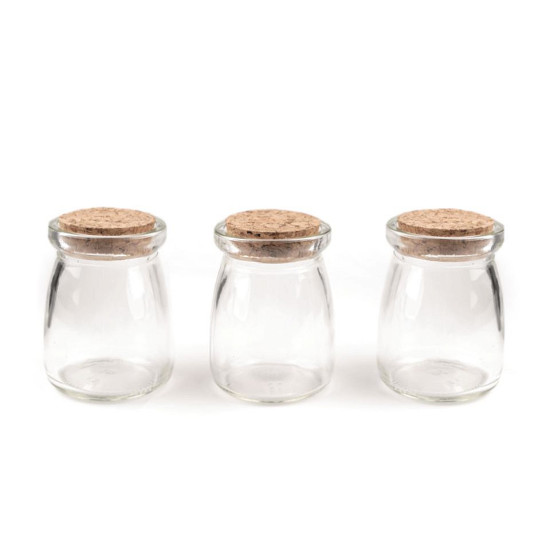 Buteleczka szklana 56x73 mm z korkiem - Transparent (40 Fiolki) Buteleczka szklana 56x73 mm z korkiem - Transparent (40 Fiolki)