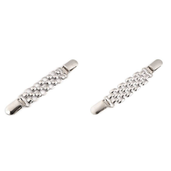 Zapięcie ozdobne / klamra metalowa / broszka - Nikiel (5 Sztuki) Zapięcie ozdobne / klamra metalowa / broszka - Nikiel (5 Sztuki)