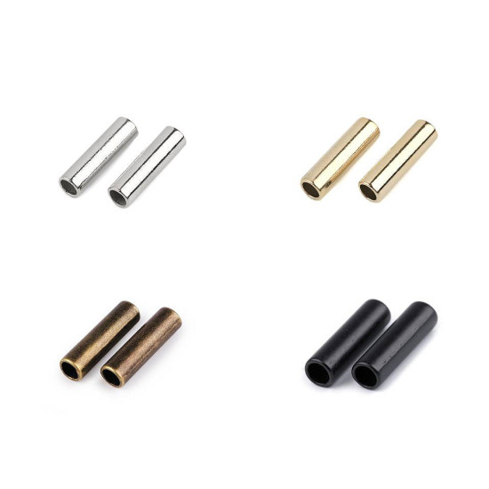 Cord end caps / metal decorative cord end tips ø5.6 mm - Nickel (100 Pieces) Cord end caps / metal decorative cord end tips ø5.6 mm - Nickel (100 Pieces)