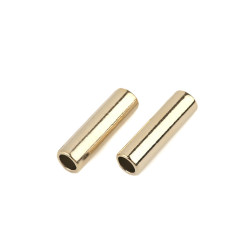 Cord end caps / metal decorative cord end tips ø5.6 mm - Gold classic (10 Pieces)