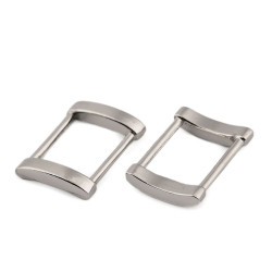 Clothing / handbag / strap rectangular metal loops witdth 20 mm - Nickel (100 Pieces)