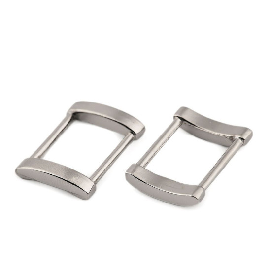 Clothing / handbag / strap rectangular metal loops witdth 20 mm - Nickel (100 Pieces) Clothing / handbag / strap rectangular metal loops witdth 20 mm - Nickel (100 Pieces)