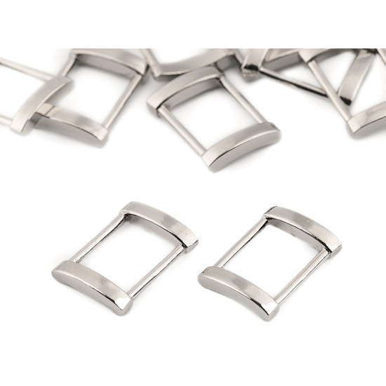 Clothing / handbag / strap rectangular metal loops witdth 20 mm - Nickel (100 Pieces) Clothing / handbag / strap rectangular metal loops witdth 20 mm - Nickel (100 Pieces)