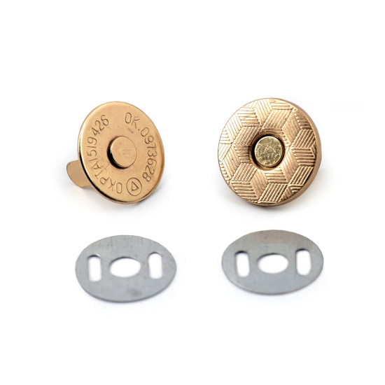 Magnetic snap fasteners ø14 mm thin - Black nickel (20 Sets) Magnetic snap fasteners ø14 mm thin - Black nickel (20 Sets)