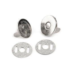 Mágnes kapocs ø14 mm - Nikkel (20 Készletek)