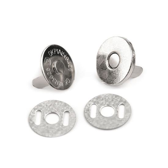 Magnetic snap fasteners ø14 mm thin - Black nickel (20 Sets) Magnetic snap fasteners ø14 mm thin - Black nickel (20 Sets)