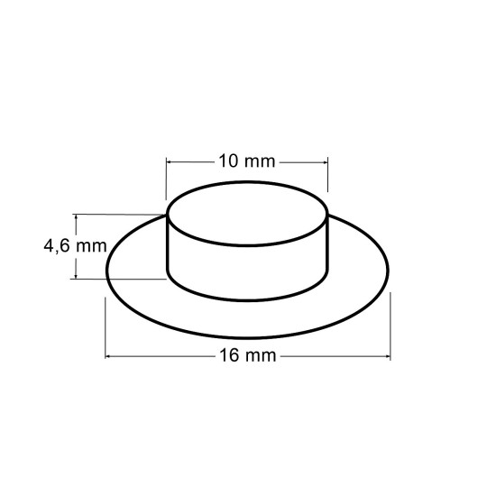 Grommet / eyelet, inner ø10 mm / outer ø16 mm - Nickel (10 Pairs) Grommet / eyelet, inner ø10 mm / outer ø16 mm - Nickel (10 Pairs)