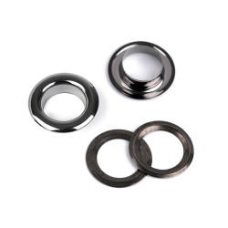 Grommet / eyelet, inner ø10 mm / outer ø16 mm - Black nickel (10 Pairs)