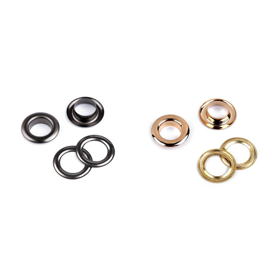 Grommet / eyelet, inner ø12 mm / outer ø21 mm, shiny - Nickel (100 Pairs) Grommet / eyelet, inner ø12 mm / outer ø21 mm, shiny - Nickel (100 Pairs)