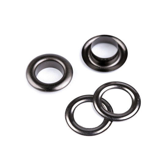 Grommet / eyelet, inner ø12 mm / outer ø21 mm, shiny - Nickel (100 Pairs) Grommet / eyelet, inner ø12 mm / outer ø21 mm, shiny - Nickel (100 Pairs)